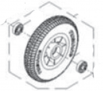 Wheel Assembly / Tyre / Tire Size: 175x50 7x2