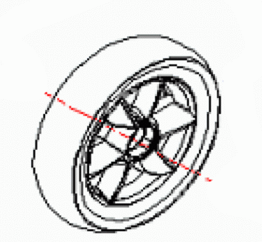 New Rear Wheel Assembly For Heartway S19P Transport Plus or Pride Quest Folding Scooter