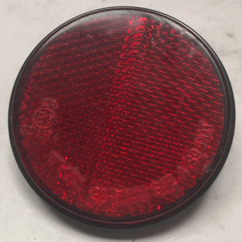 Used Red Bolt On Round Reflector For Mobility Scooter LK069