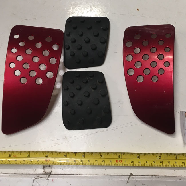 Used Pair of Red Foot Faring For A Pride GoGo Mobility Scooter S1699