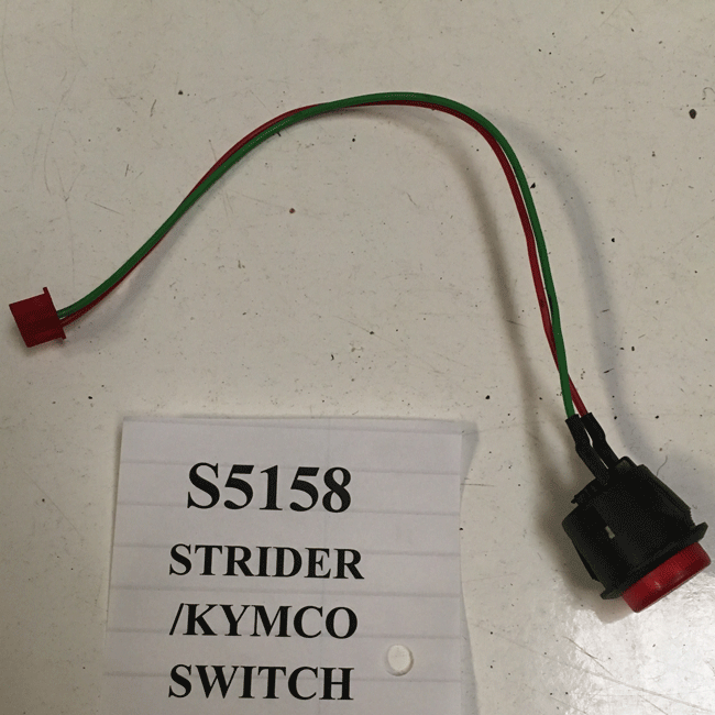 Used Red Hazard Button For A Strider Kymco Mobility Scooter S5158