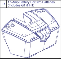 New 17amp Battery Box For A Pride Apex Rapid Scooter
