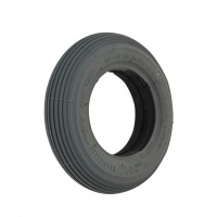 New 7 X 1 3/4 Grey Ribbed Solid Tyre Tire For A Mobility Scooter