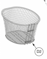 New Metal Basket For A Pride Celebrity DX 3-Wheel Mobility Scooter