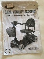 Used Owners Manual For A CTM ACC-888 Mobility Scooter S6153