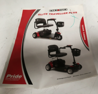 Used Owners Manual For A Pride GoGo Elite Mobility Scooter V113